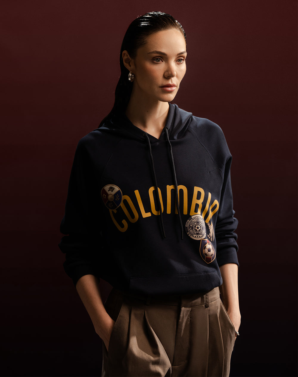 Buzo regular edición Colombia azul unisex