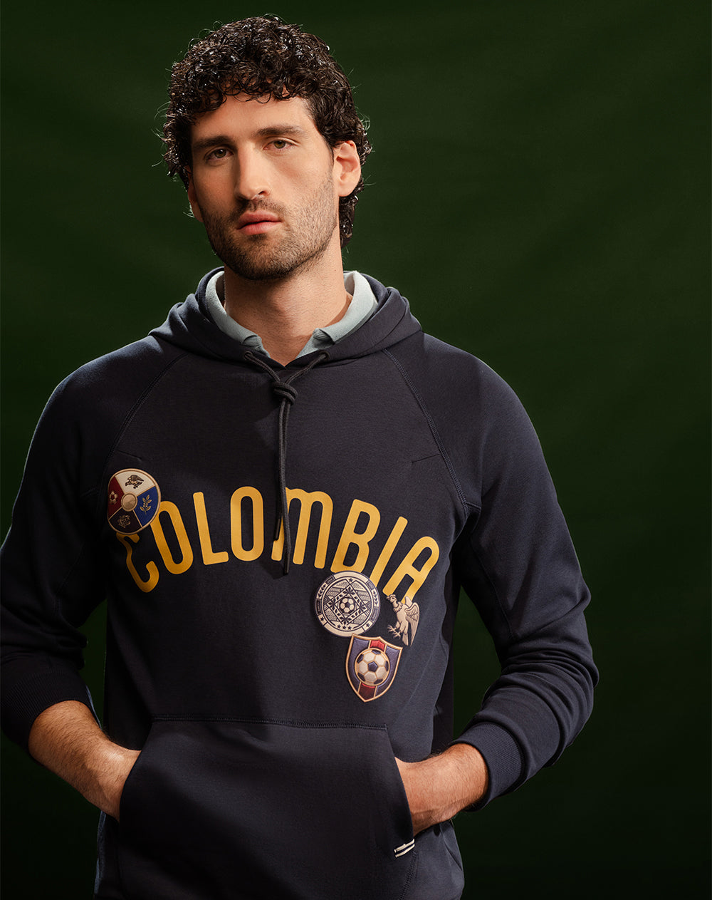 Buzo regular edición Colombia azul unisex