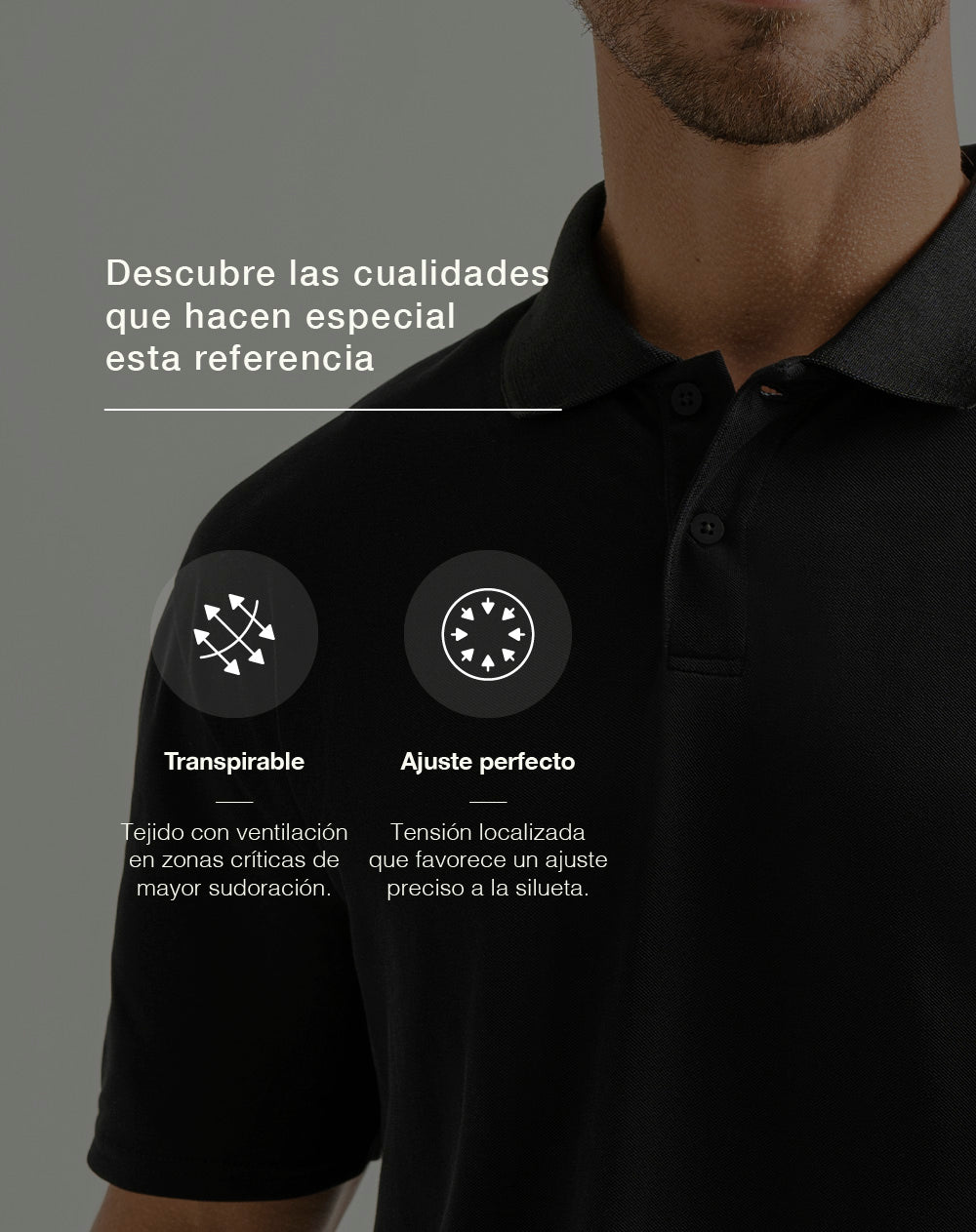 Polo regular algodón supima negra hombre