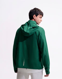 Buzo regular half zip secado rápido verde hombre