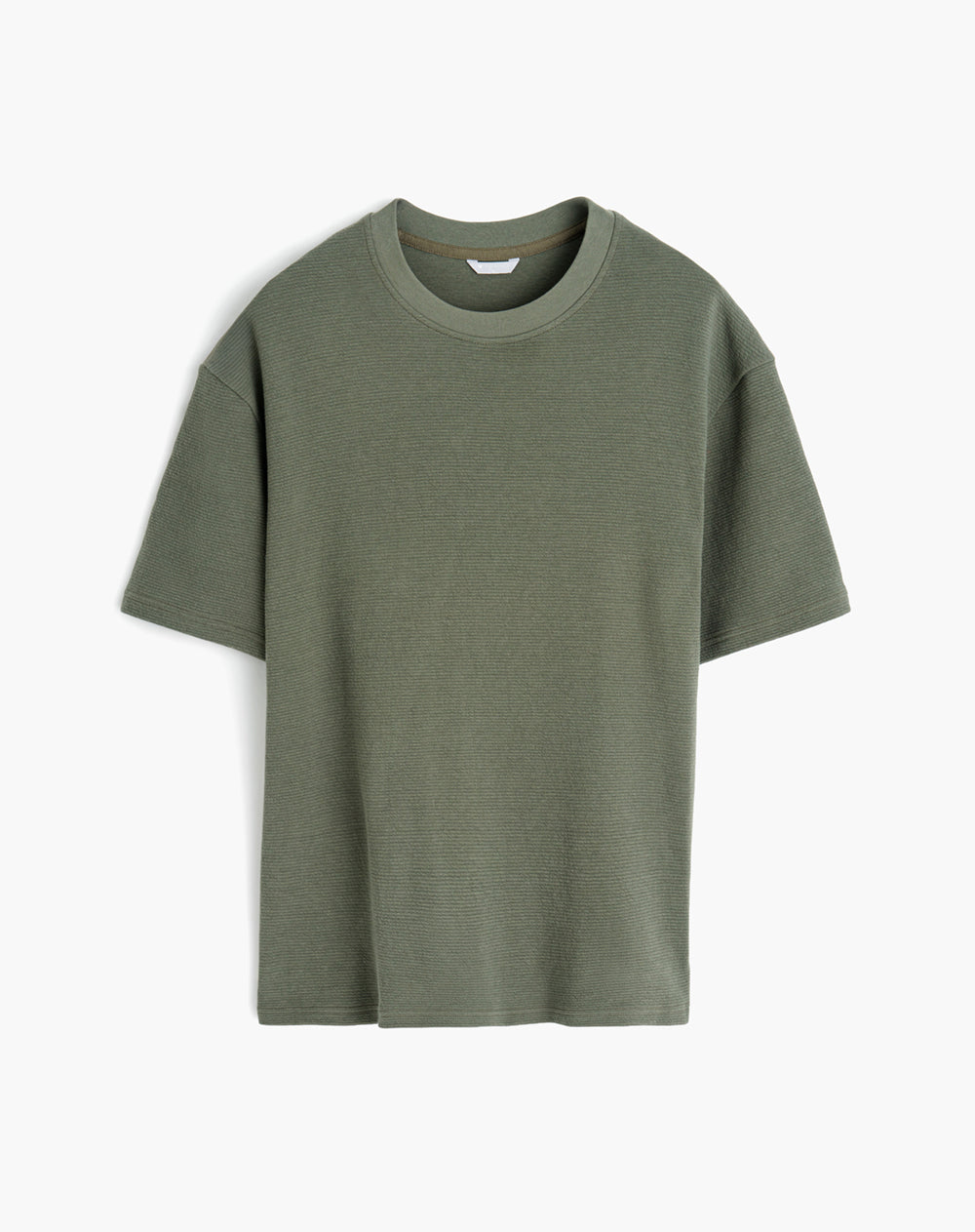 Camiseta confort regular algodón verde hombre