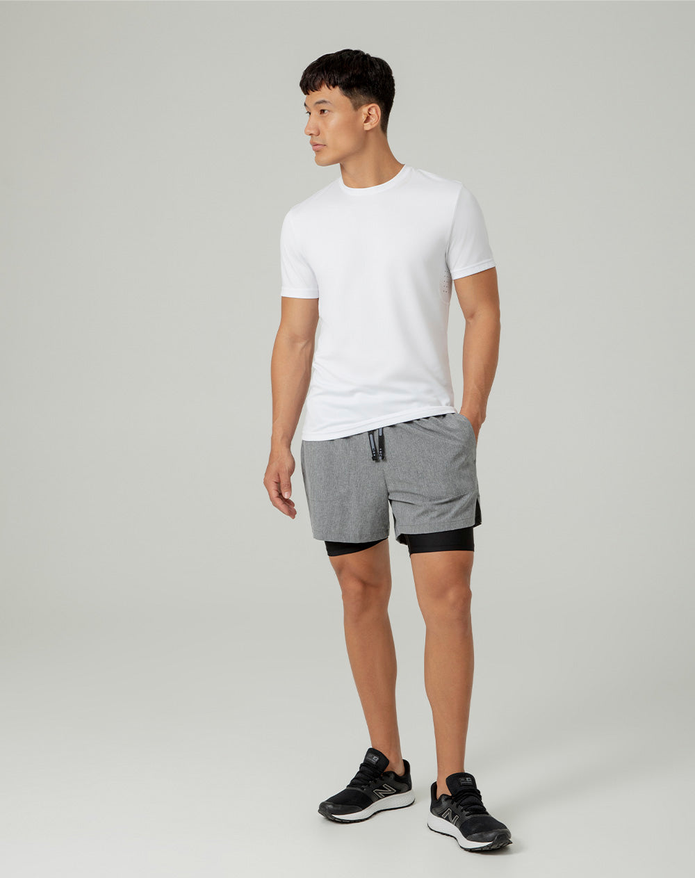 Pantaloneta deportiva ciclista interno gris hombre