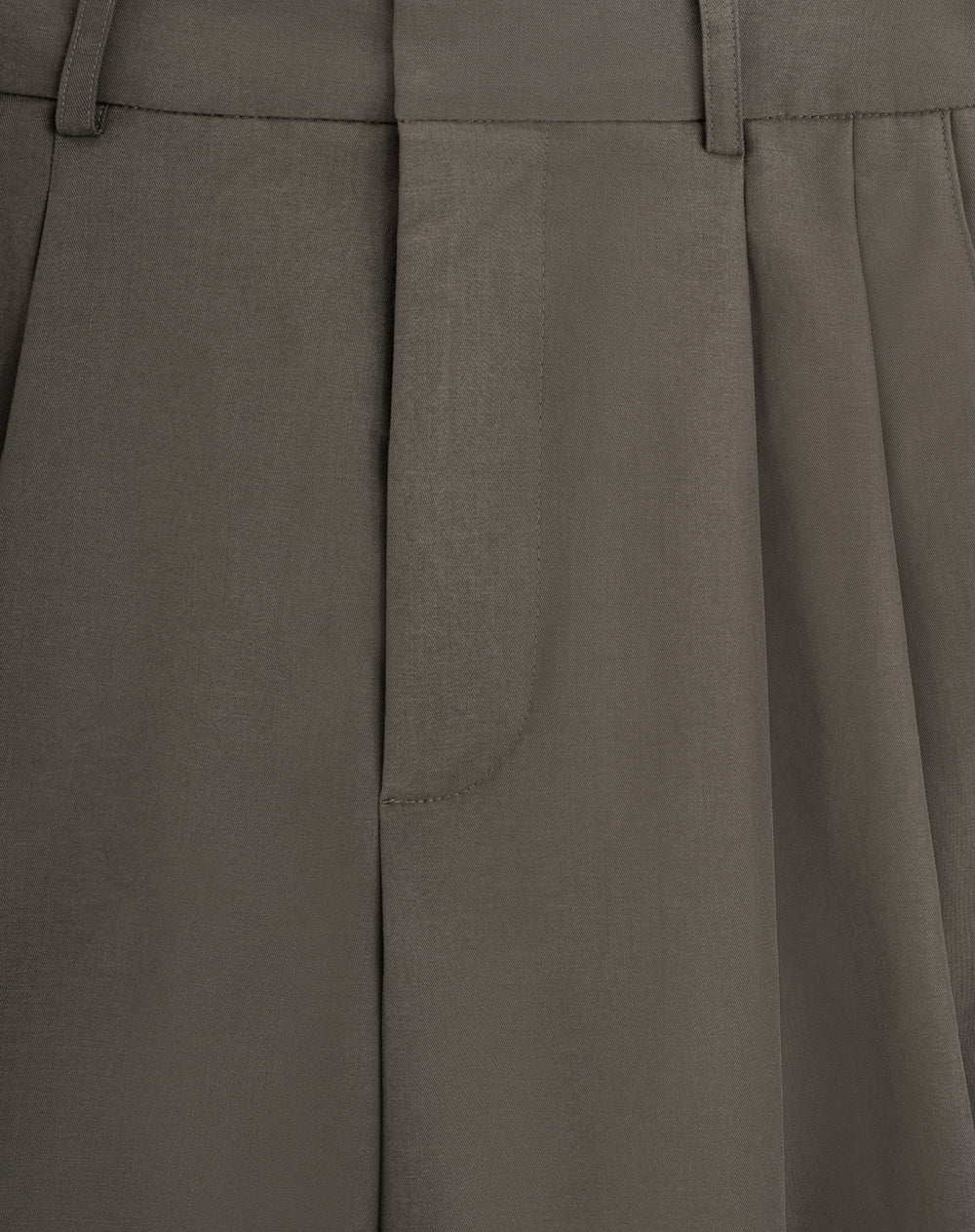 Pantalón wide leg tiro alto café mujer