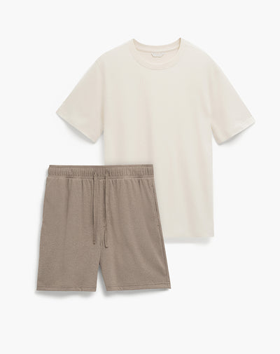 Camiseta + bermuda de pijama surtida hombre