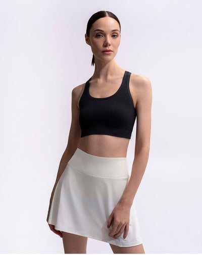 Top deportivo soporte alto seamless negro