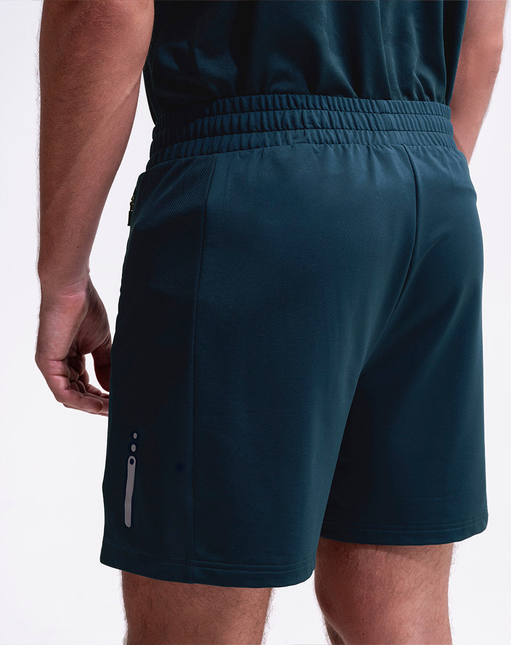 Pantaloneta deportiva control humedad azul hombre