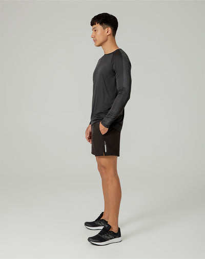 Pantaloneta deportiva malla interna negra hombre