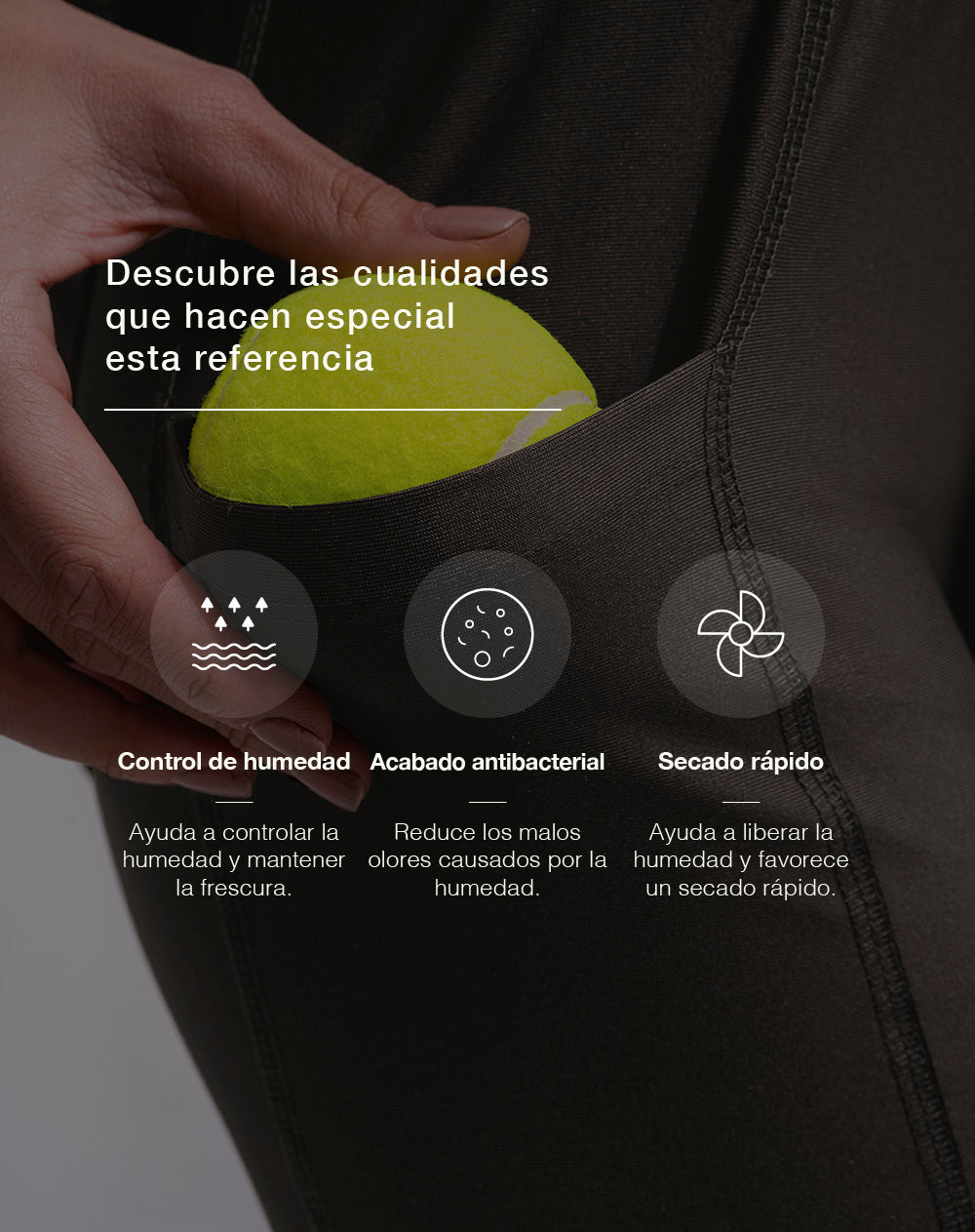 Falda de tenis ciclista interno café mujer