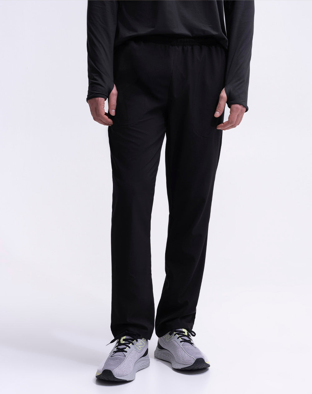 Pantalón deportivo secado rápido negro hombre