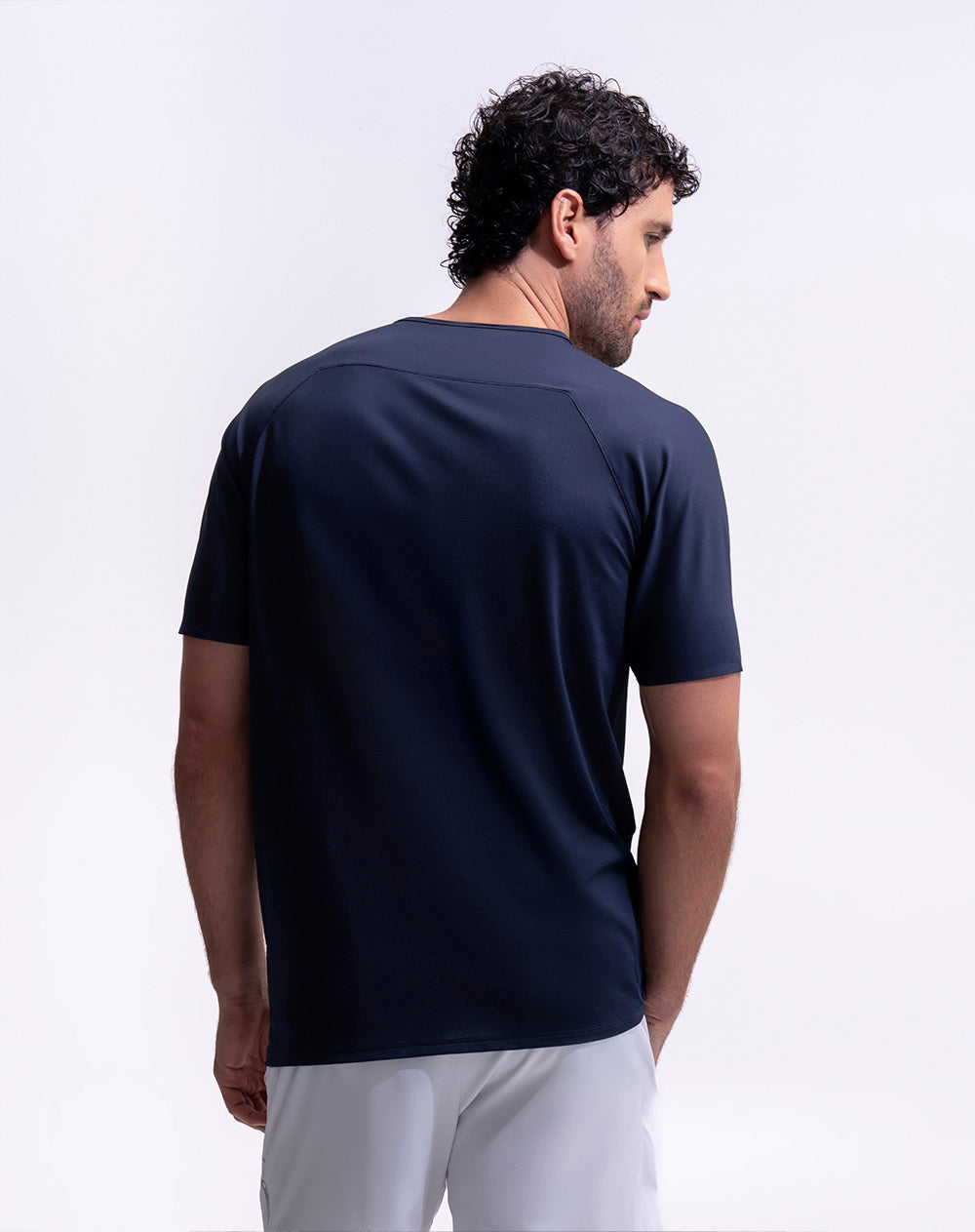 Camiseta deportiva control humedad azul hombre