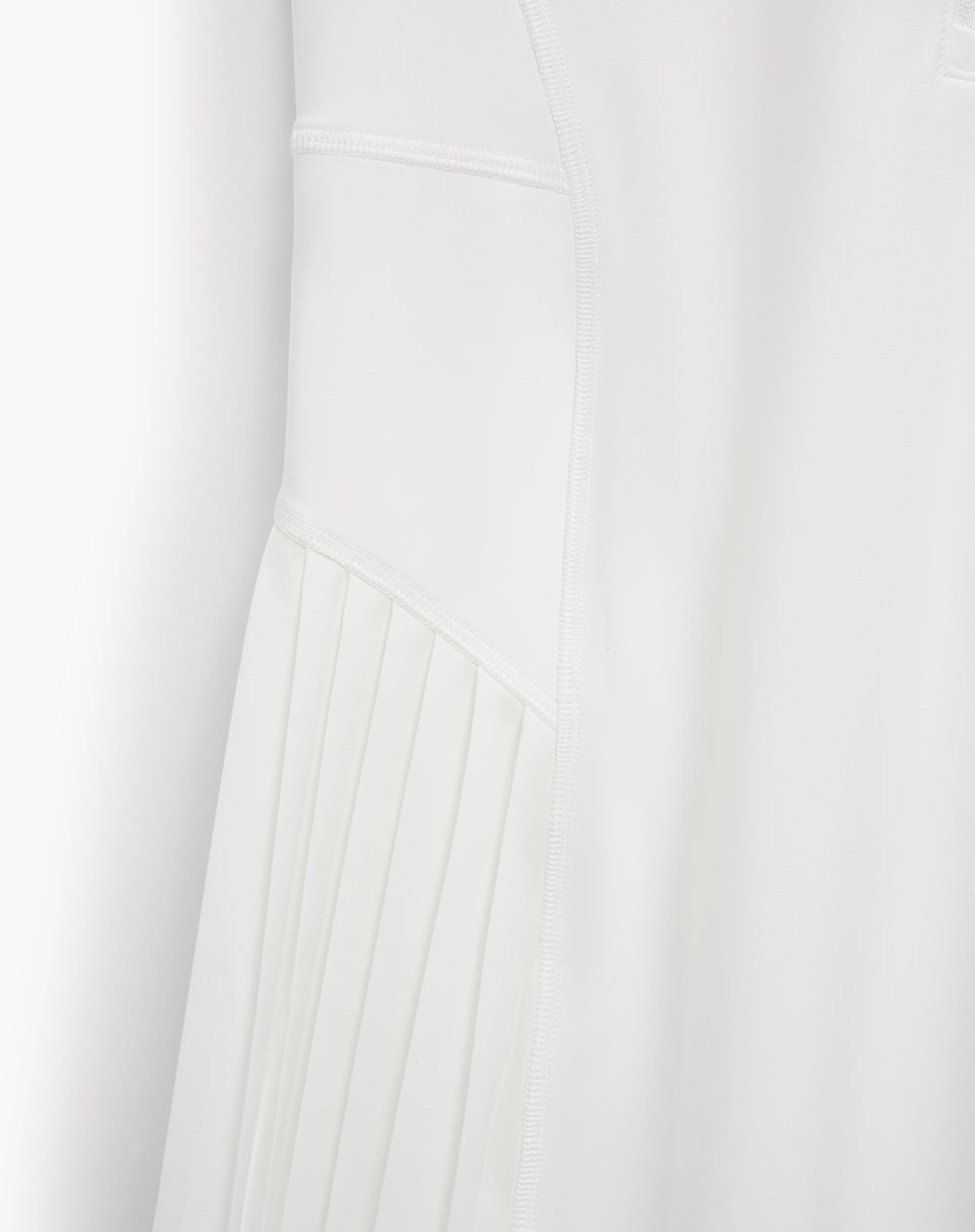 Vestido deportivo cuello tipo polo blanco mujer