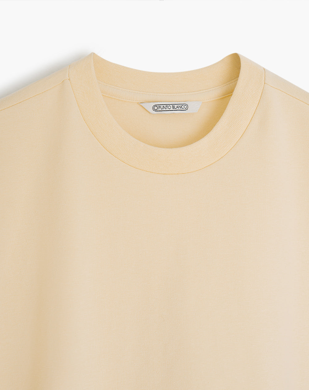 Camiseta regular algodón amarilla mujer