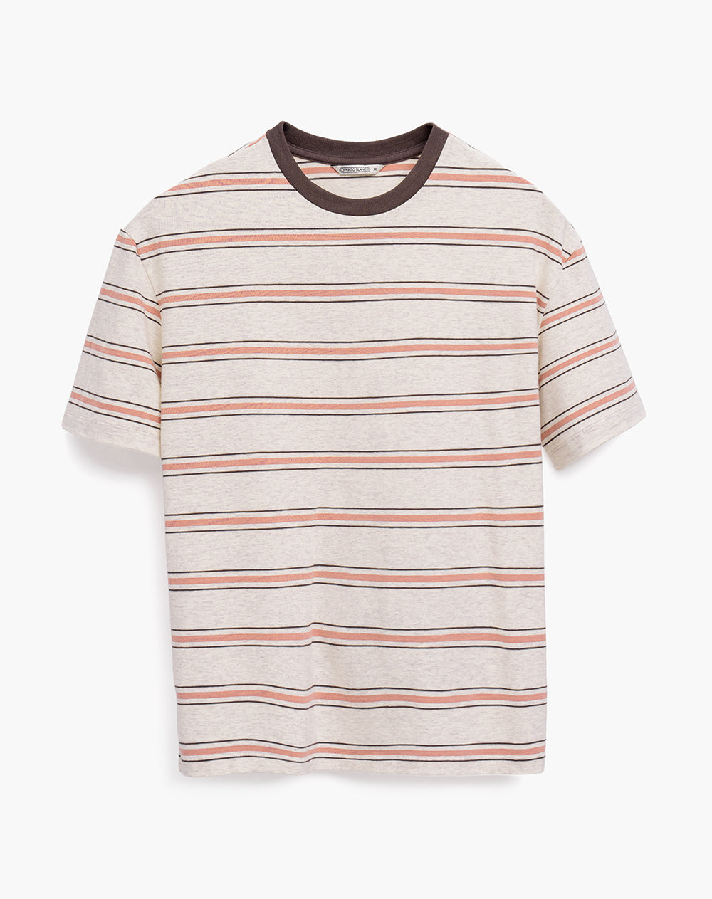 Camiseta regular algodón rayas mujer