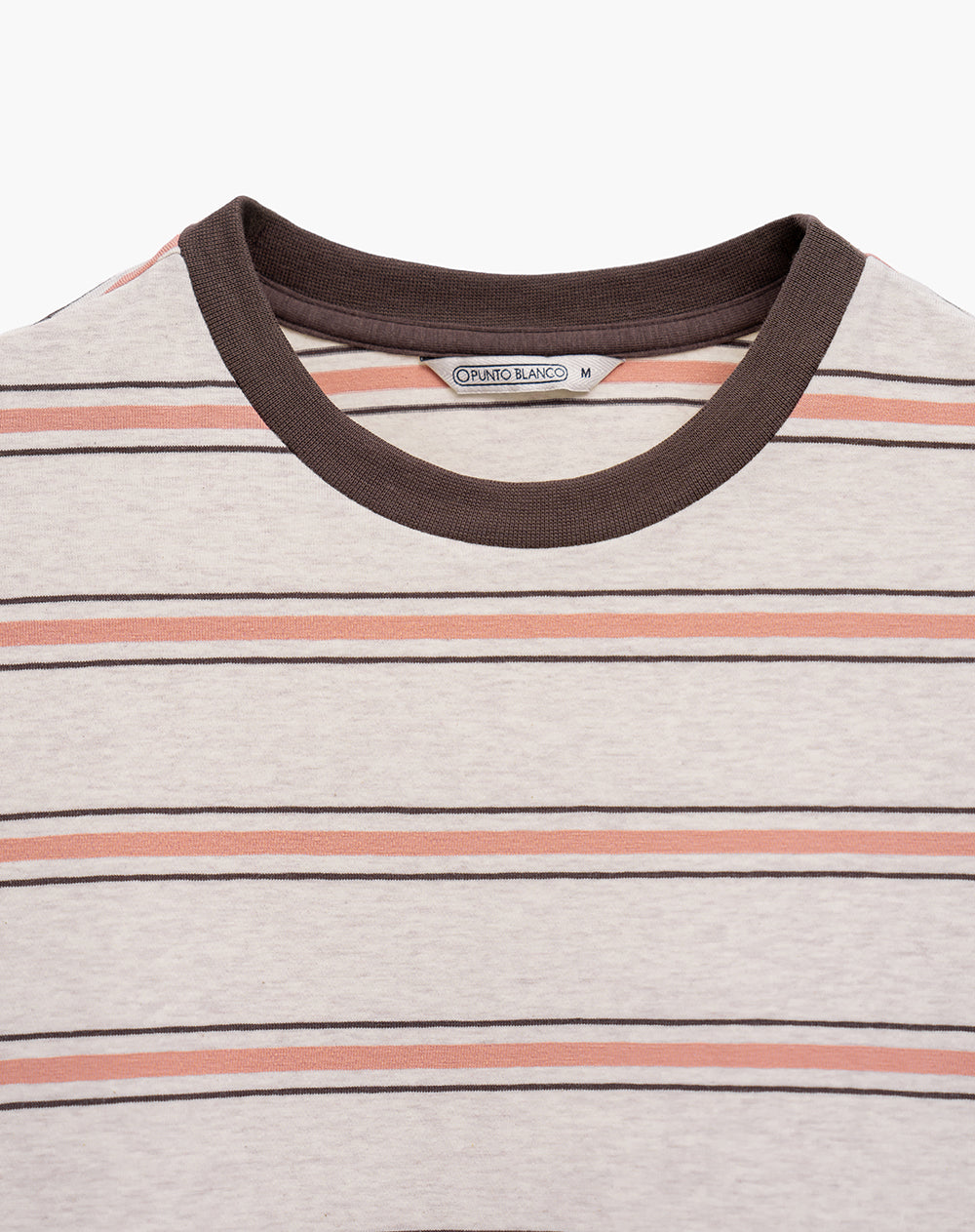 Camiseta regular algodón rayas mujer