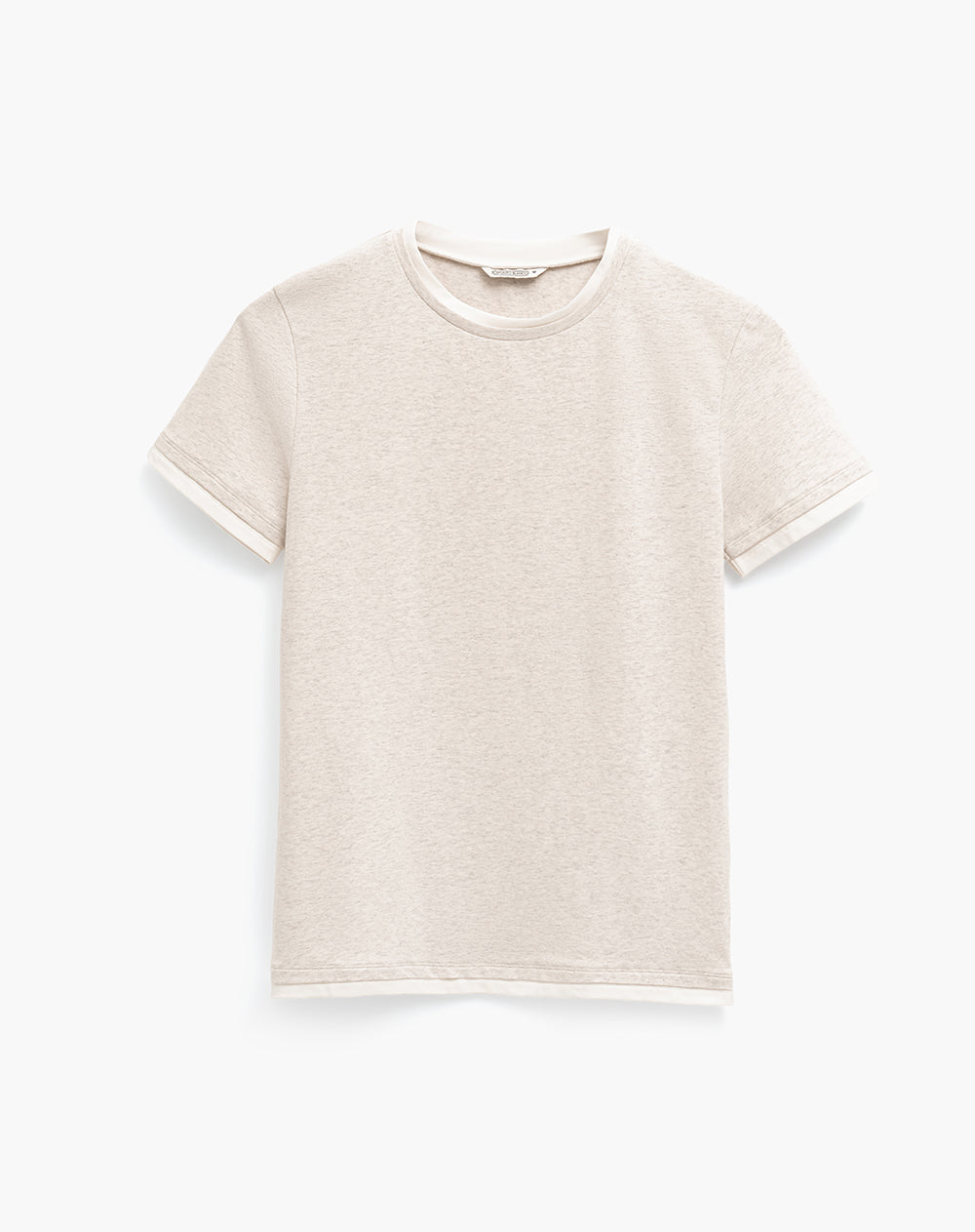 Camiseta slim fit manga corta habano jaspe