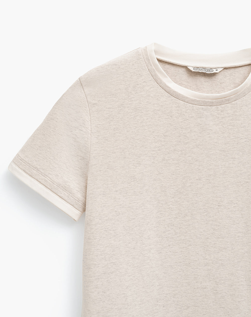 Camiseta slim fit manga corta habano jaspe