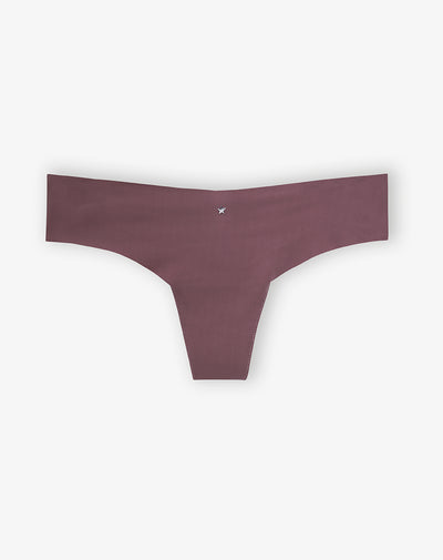 Panty tipo tanga microfibra invisible morado
