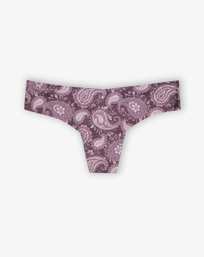 Panty tipo tanga microfibra invisible estampado