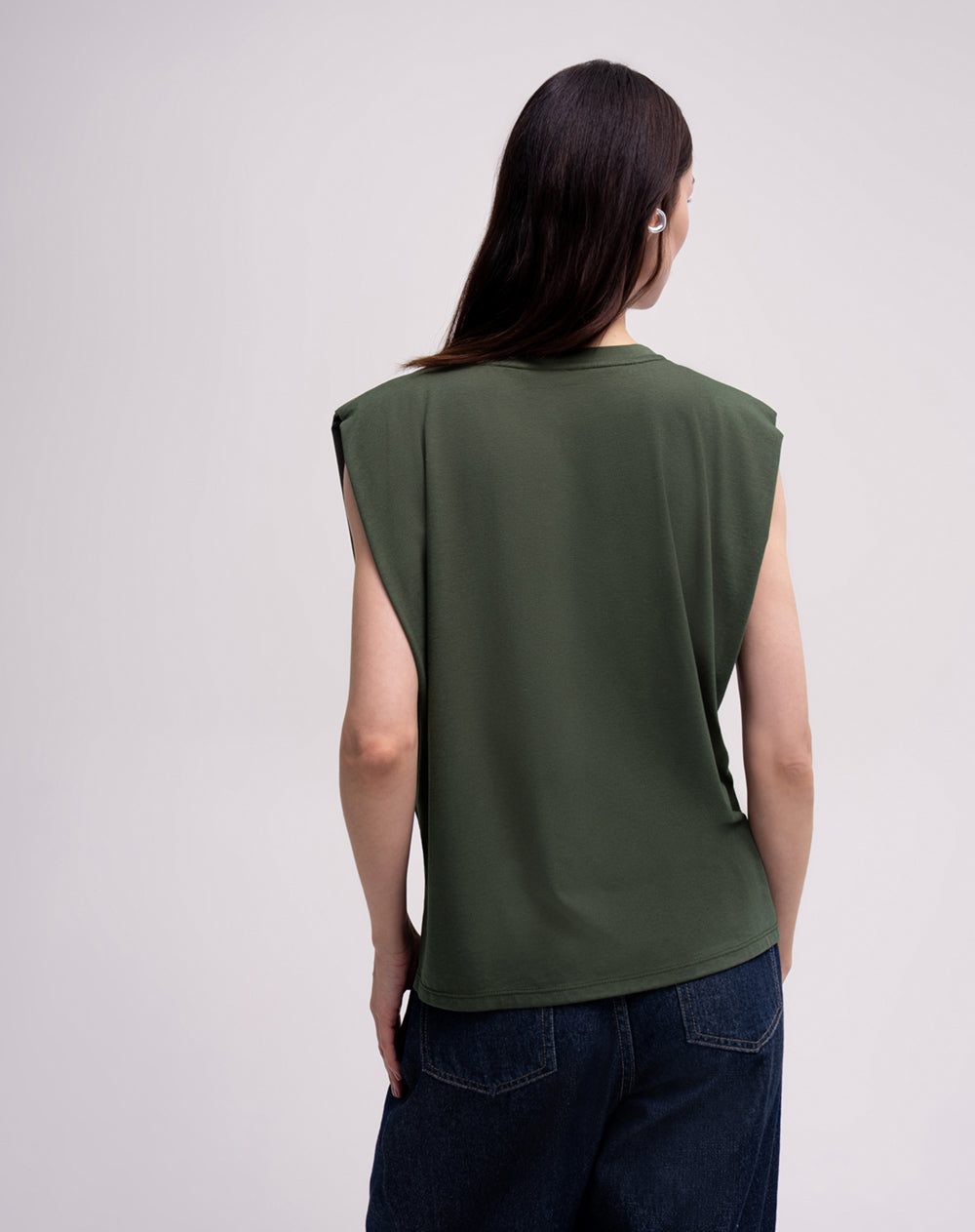Camiseta oversize verde mujer