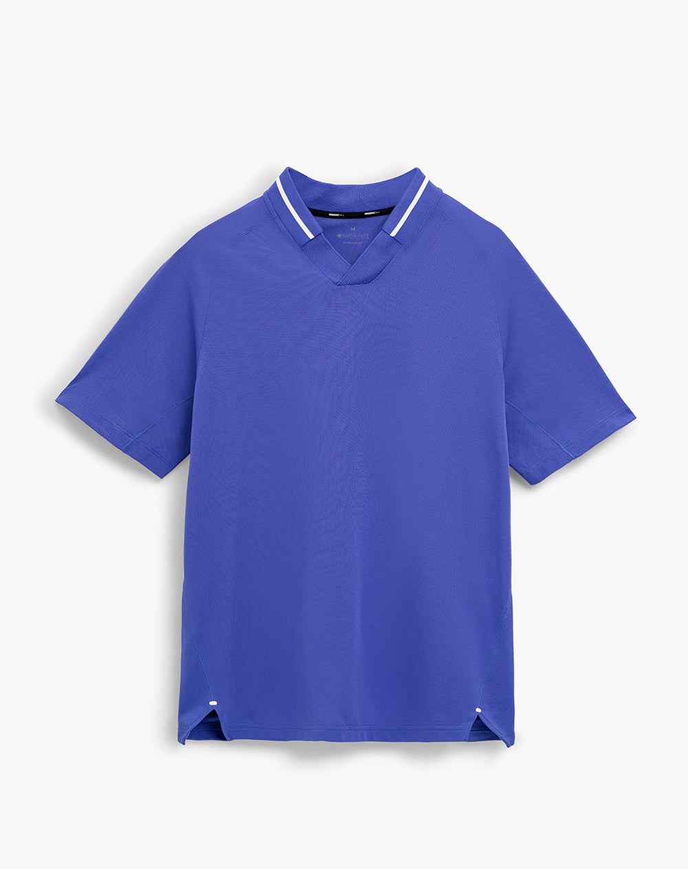 Camiseta deportiva tipo polo control humedad azul hombre