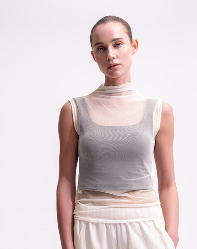 Camiseta esqueleto deportiva transpirable habano mujer