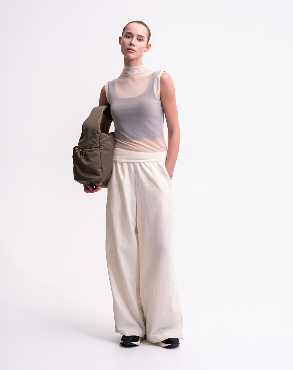 Camiseta esqueleto deportiva transpirable habano mujer