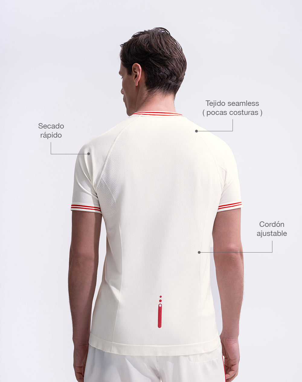 Camiseta deportiva en seamless blanco hombre