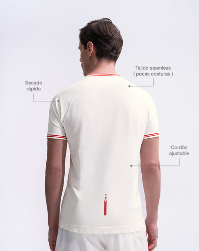 Camiseta deportiva seamless blanco hombre