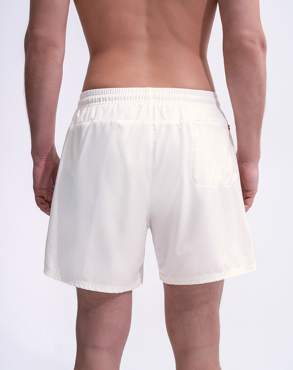 Pantaloneta deportiva con malla interna blanco hombre