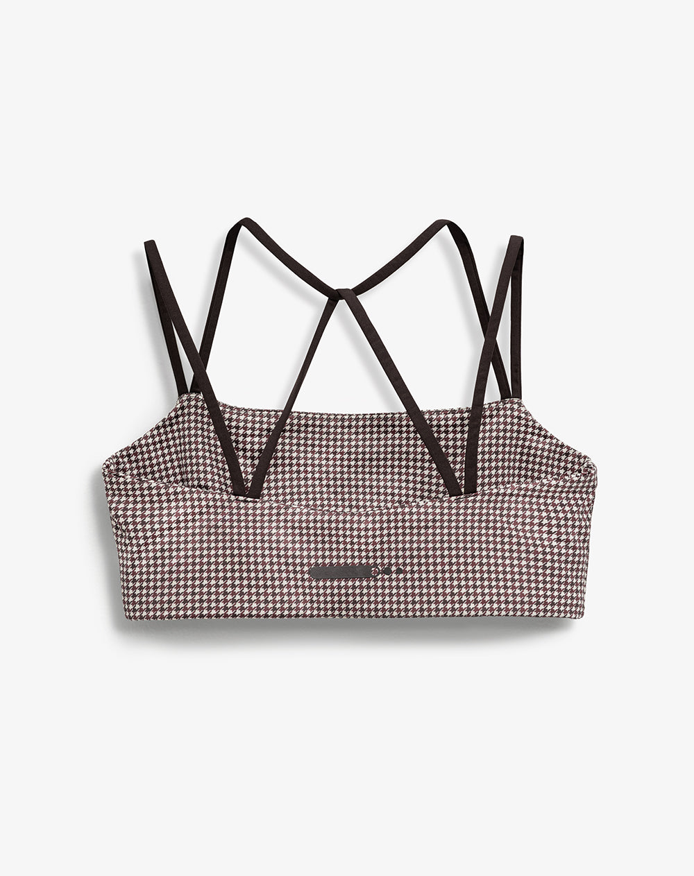 Top soporte medio control de humedad habano estampado mujer