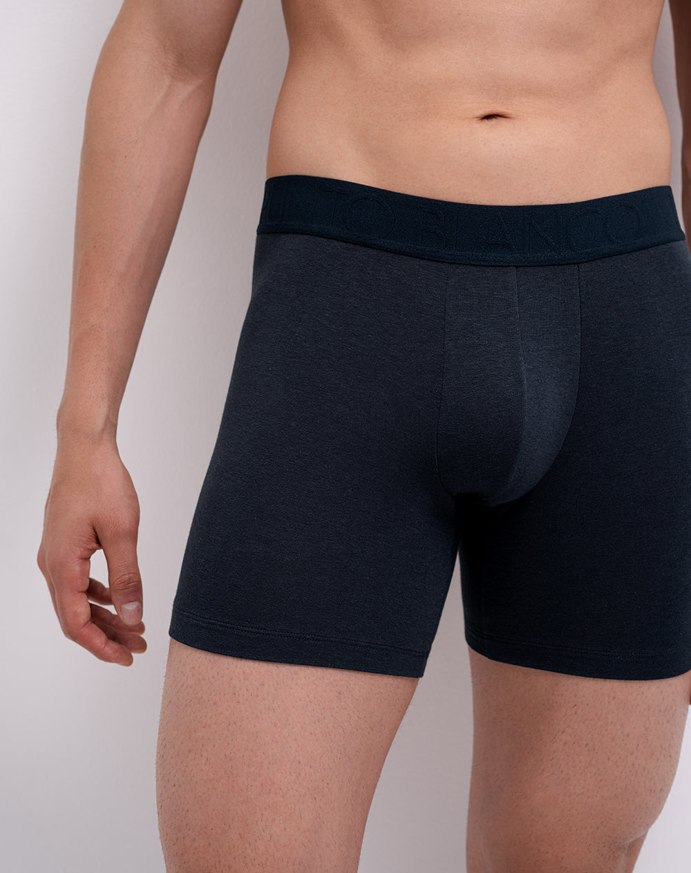 Bóxer medio panel amplio azul