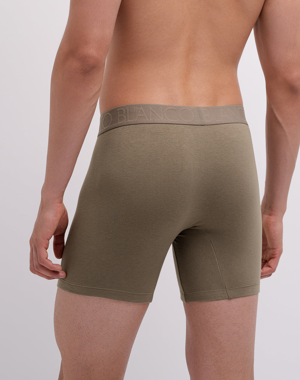 Bóxer medio panel amplio café