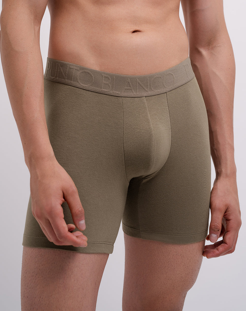 Bóxer medio panel amplio café