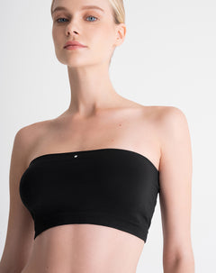 Top strapless soporte bajo seamless negro