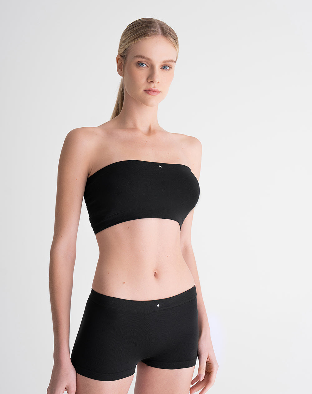 Top strapless soporte bajo seamless negro