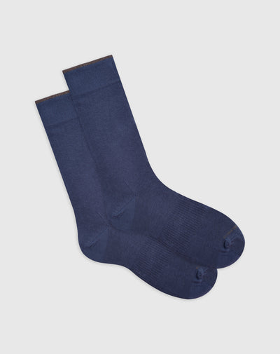 Medias para hombre largas en algodón azules
