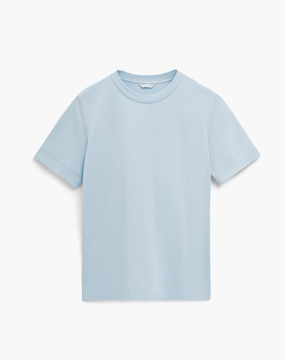 Camiseta relaxed manga corta azul mujer