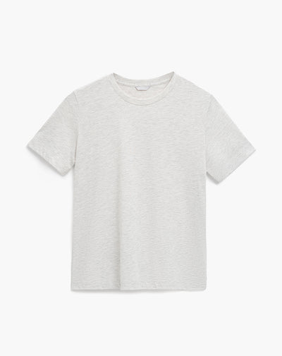 Camiseta relaxed manga corta gris mujer