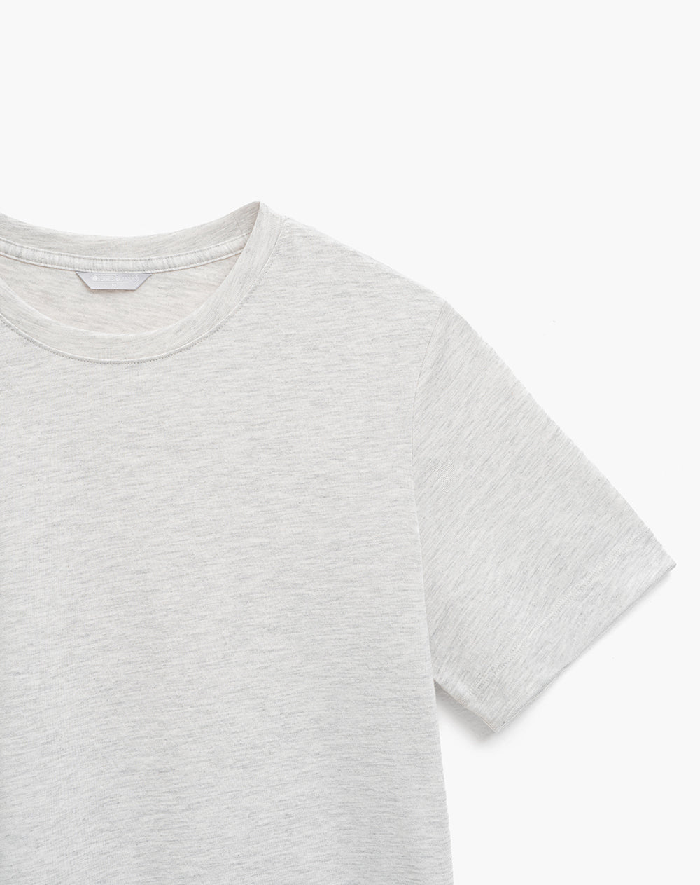 Camiseta relaxed manga corta gris mujer