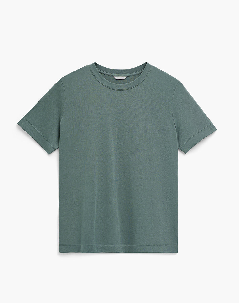 Camiseta relaxed manga corta verde mujer