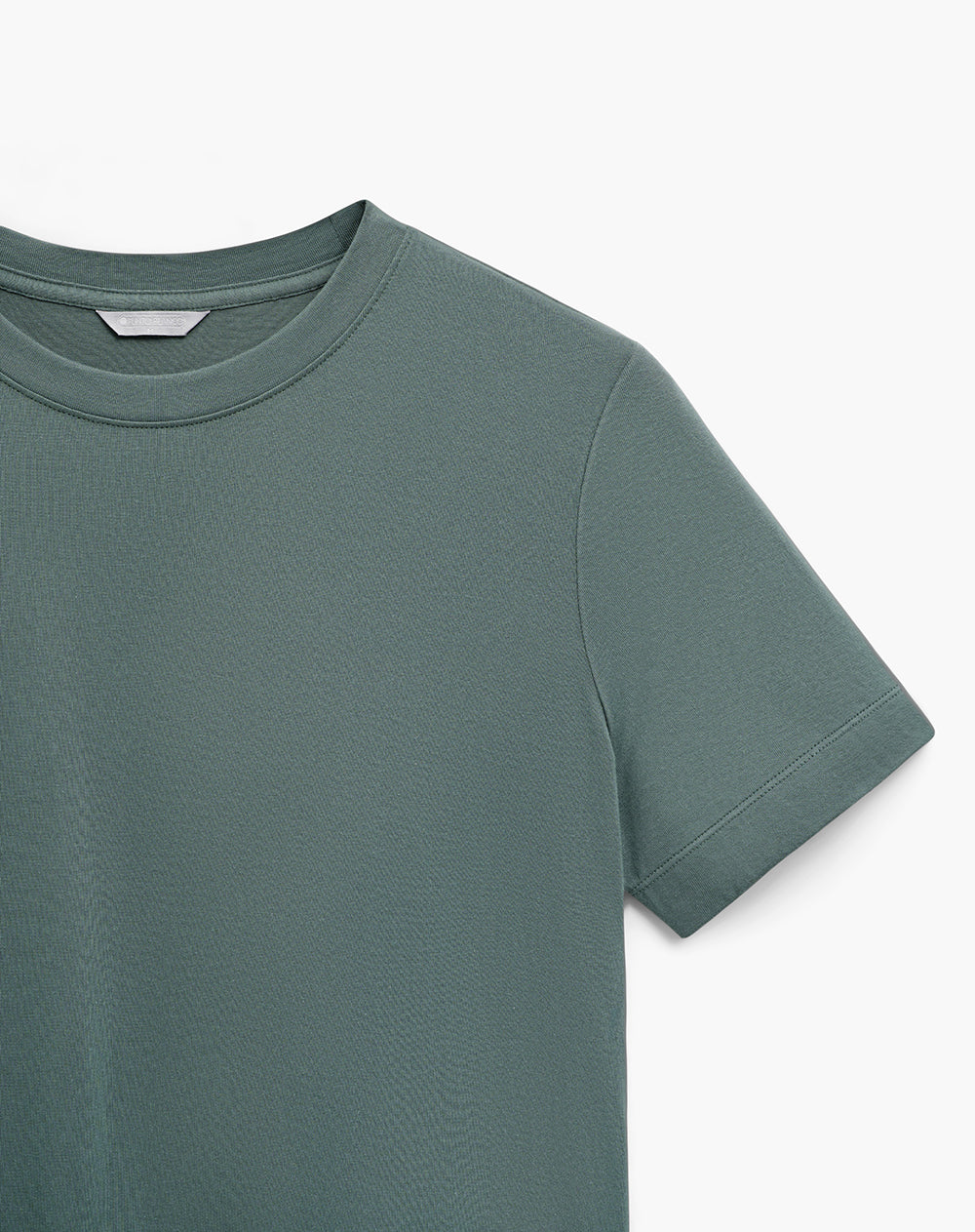 Camiseta relaxed manga corta verde mujer