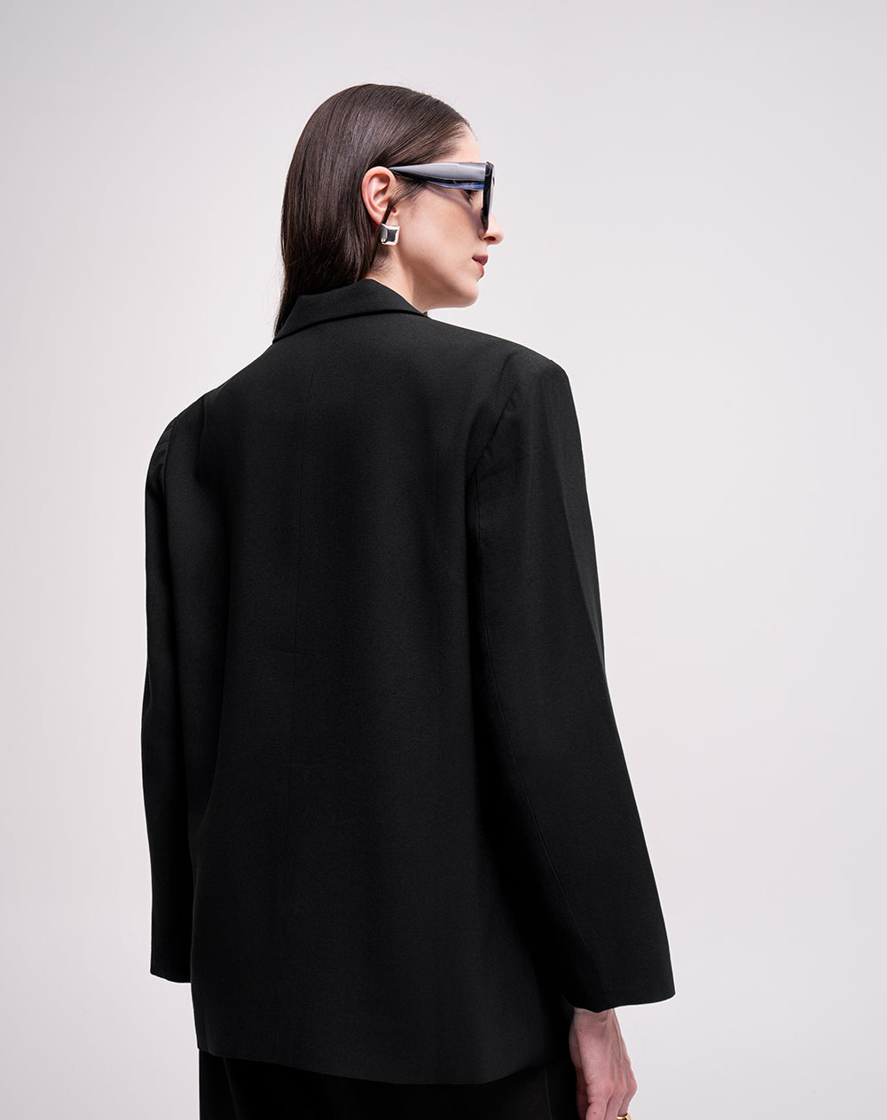 Chaqueta oversize negra mujer