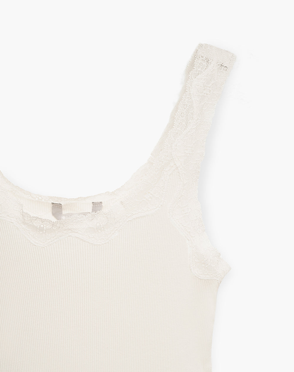 Camiseta esqueleto regular rib avena mujer