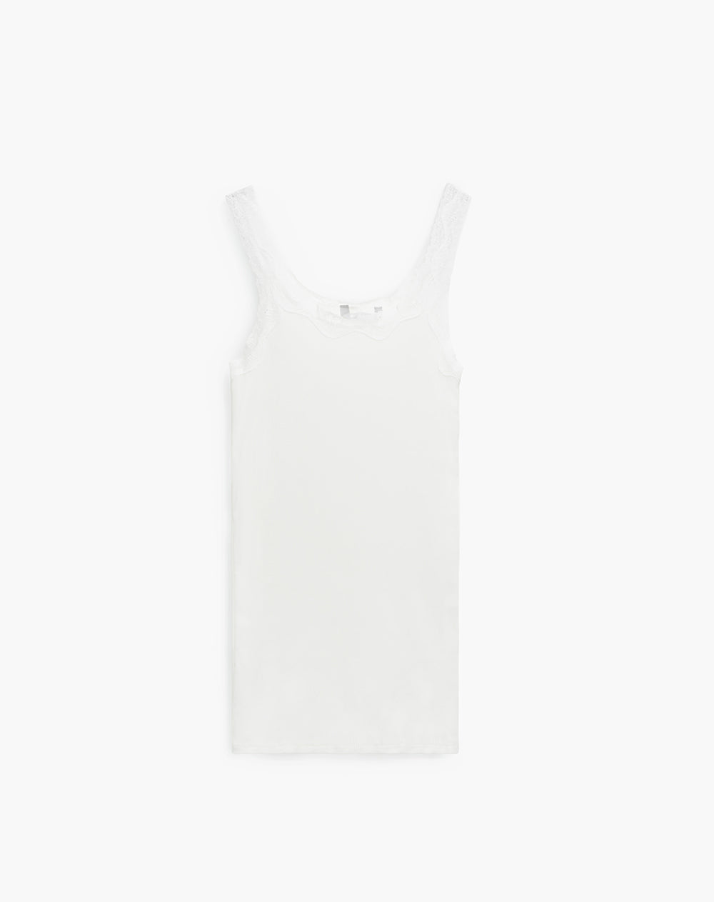 Camiseta esqueleto regular rib blanca mujer