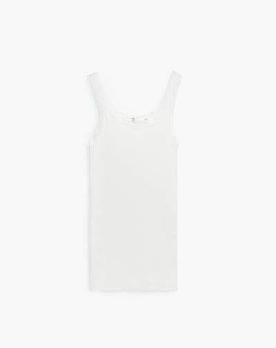 Camiseta esqueleto regular rib blanca mujer
