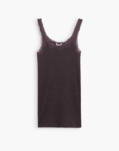 Camiseta esqueleto regular rib vinotinto mujer