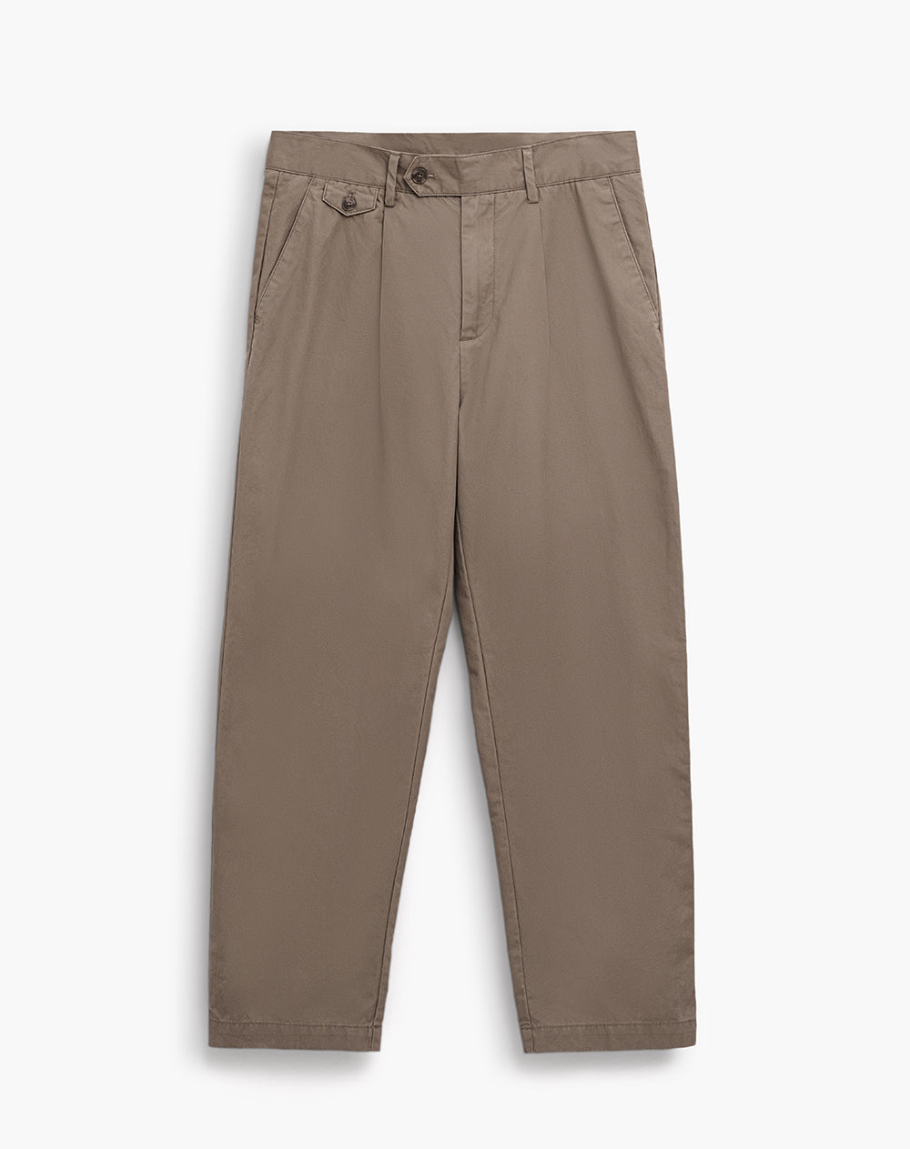 Pantalón regular tiro medio café hombre