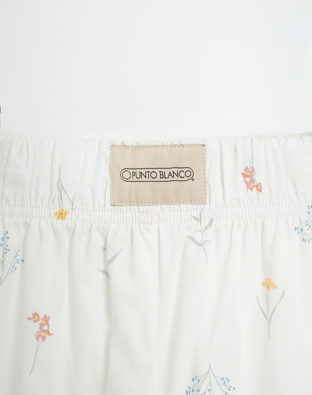 Pantalón de pijama mujer algodón largo blanco estampado