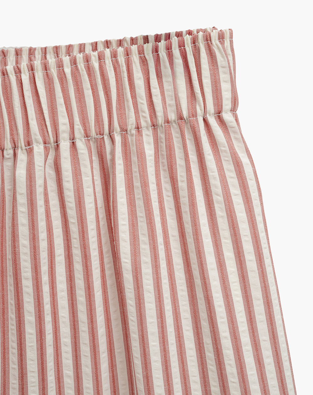 Pantalón relaxed fit tiro alto rosado rayas