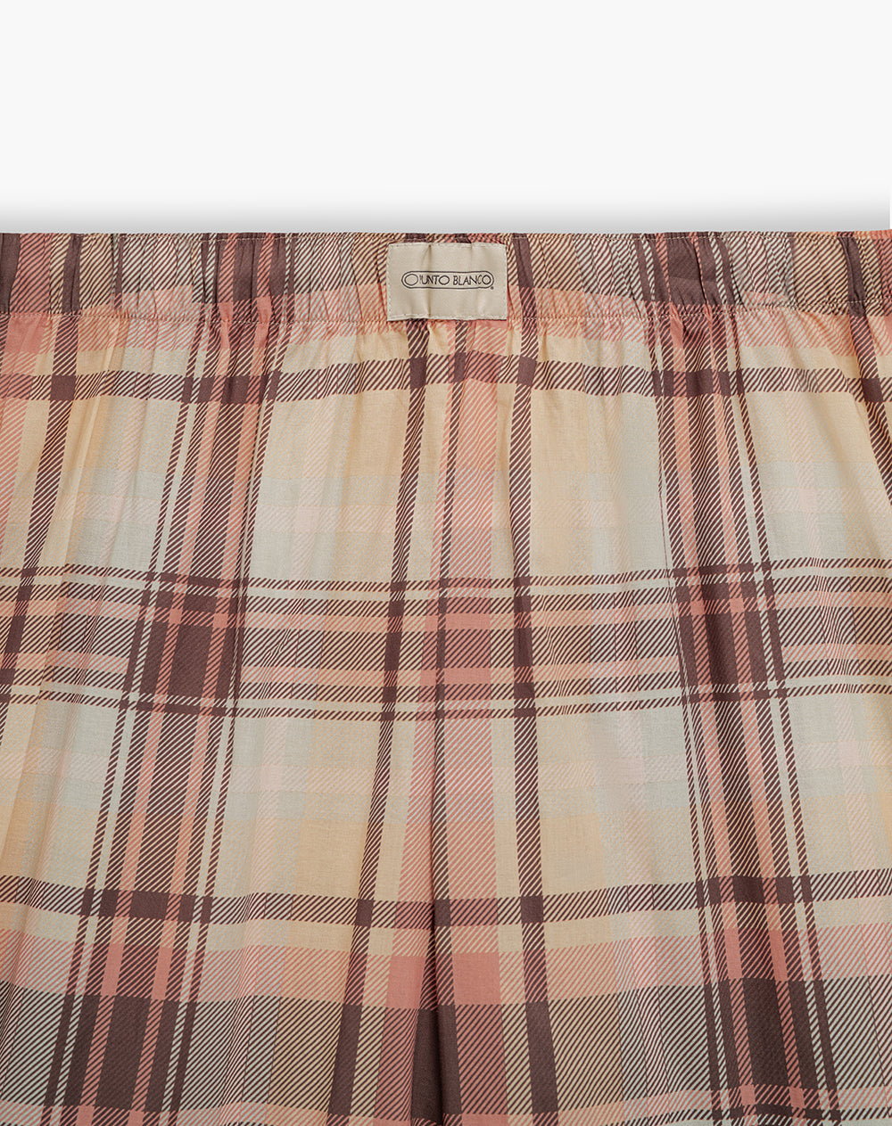 Pantalón relaxed fit tiro alto cuadros